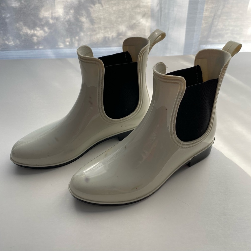 Seven 7 Beige Ankle Rain Boots
